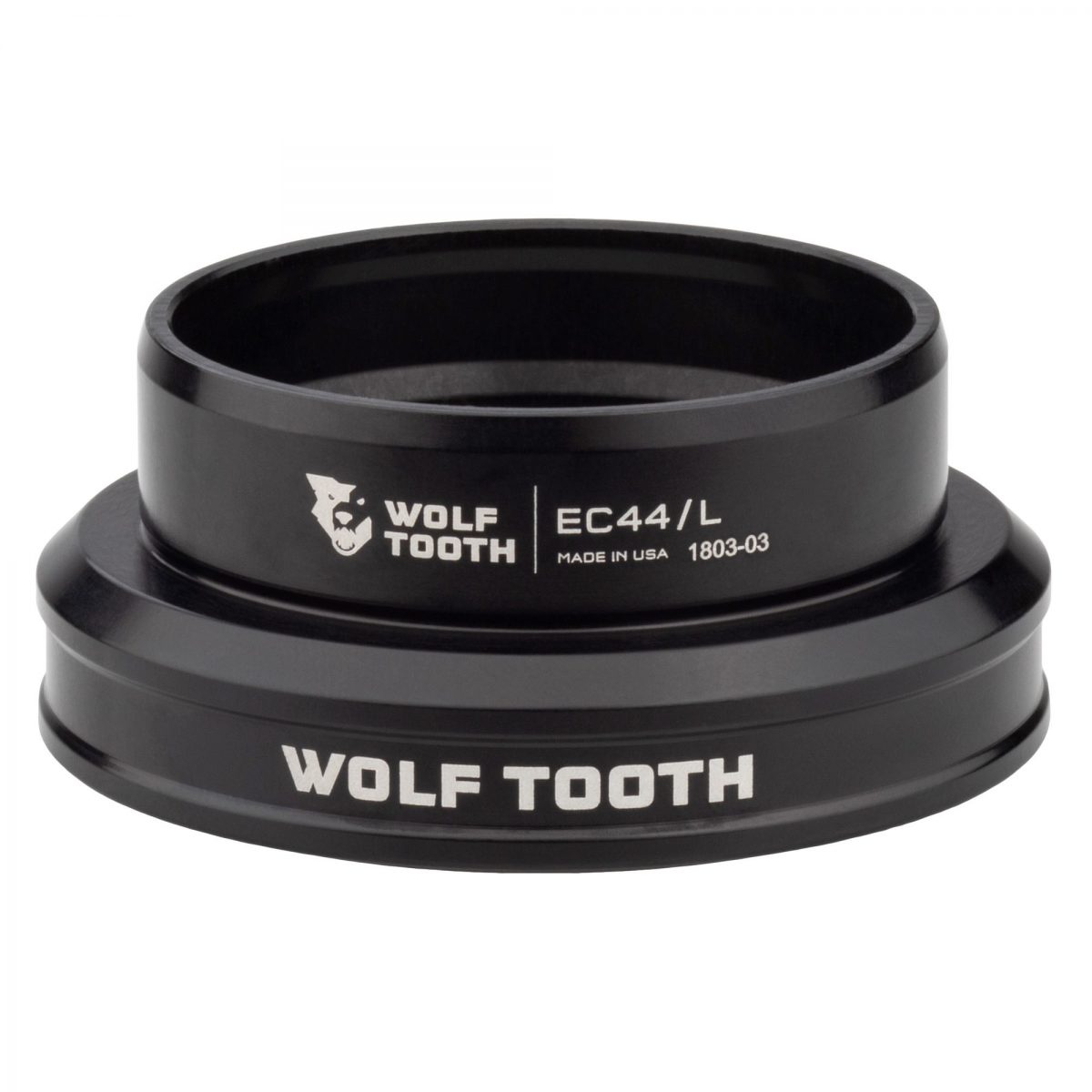 Wolf Tooth Premium EC44/40 – Jeu de direction à roulement externe cuvette basse Noir ou Argent