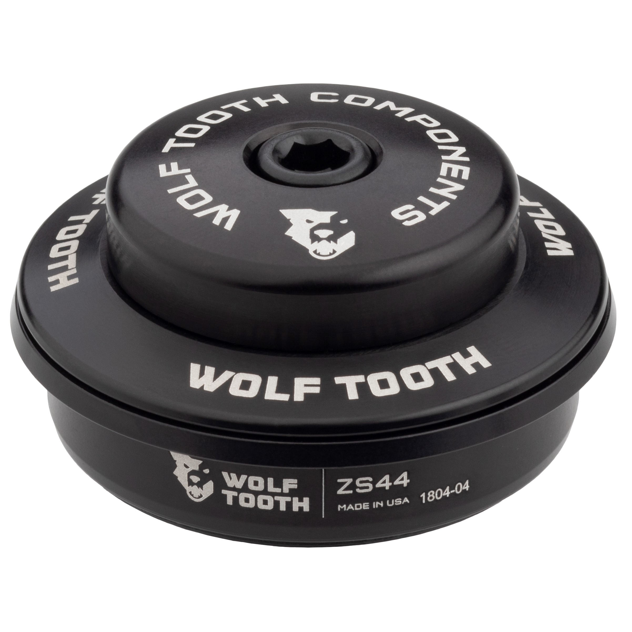 Wolf Tooth ZS44/28,6 Premium – Jeu de direction à roulement semi-intégré cuvette haute Noir ou Argent